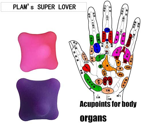 Lolbuy Hand Massage Exercise Therapy Balls-Deep Tissue Trigger Point Self Massage Rehab Reflexology Ball Arthritis Pain Relief Workout For Hands Palm Back Foot Shoulder Body Leg 2Pcs(Pack Of Two) #TOP1