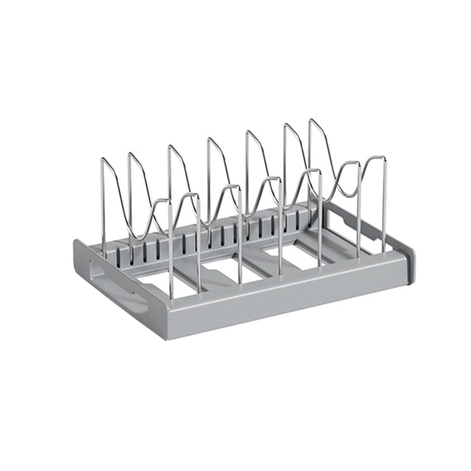 Asterin sales 7 Slot Pot Rack Organizer Expandable Pot Organizer For Cabinet Pot Lid Holder With Adjust Compartment For Kitchen Cabinet Cookware Baking Frying Rack Kitchen & Dining Kitchen Utensils