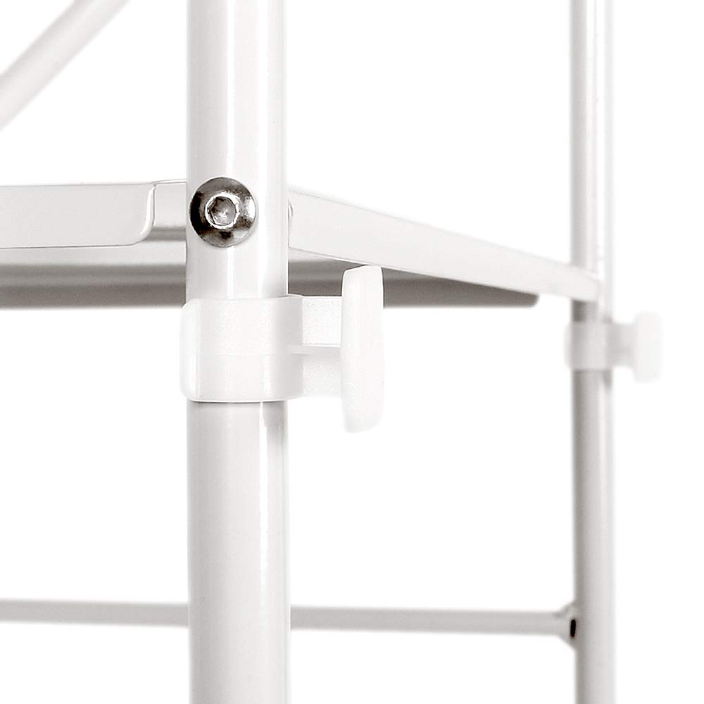Estanteria sobre Inodoro WC Lavadora Ahorra Espacio Almacenamiento Cuarto Baño,Estante Encima del Inodoro 3 Aseo Mueble Visualización Organizador,157*55*26cm,Blanco