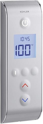 KOHLER K-558-1CP DTV Prompt Interfaz digital de tres salidas, satinado/cromo pulido, negro, 7.75 x 2.69 x 0.75 pulgadas