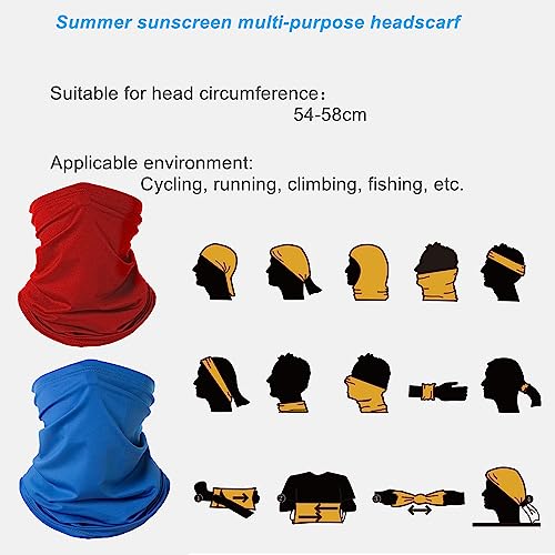 Image of LJDJ Motorcycle Goggles,2 Pack Dirt Bike ATV Motocross Riding Hiking Protective with 2 Pack Neck Breathable Bandana Mask (Red + Blue /Clear Lens)