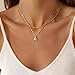 Initial Necklaces for Women,14K Gold Plated Necklaces, A-Z Letter Pendant Charm Necklace Trendy Dainty Hypoallergenic CZ Custom Personalized Name Necklace Gold Jewelry Birthday Christmas Gift for Her