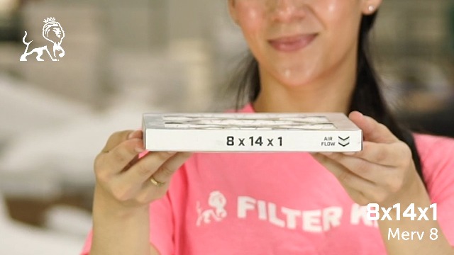 Image of Filter King 8x14x1 Air Filter (6-Pack) MERV 8, AC Furnace Filters