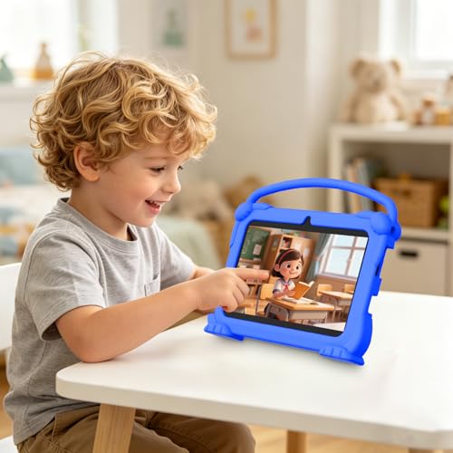 Image of 7 inch Kids Tablet, Android Tablet for Kids, 4GB RAM + 32GB ROM + 1TB Expansion, Kids Tablets with Shockproof Case, Parental Contral, 1024x600 IPS Screen