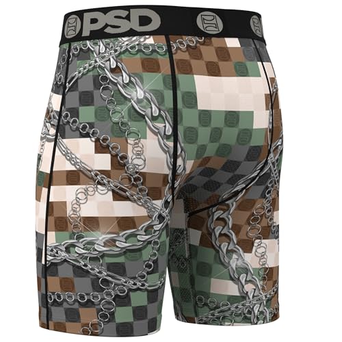 PSD Men's Boxer Briefs - PSD Army, 7 Inch Inseam, Moisture-Wicking, 4-Way Stretch, Boxer Briefs for Men, Medium3