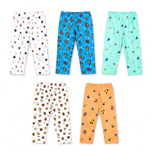 Image of NammaBaby Cotton Pajama Pants with All Over Print for Boys and Girls (Multicolor Designs)(Regular Fit)(Pack of 5)