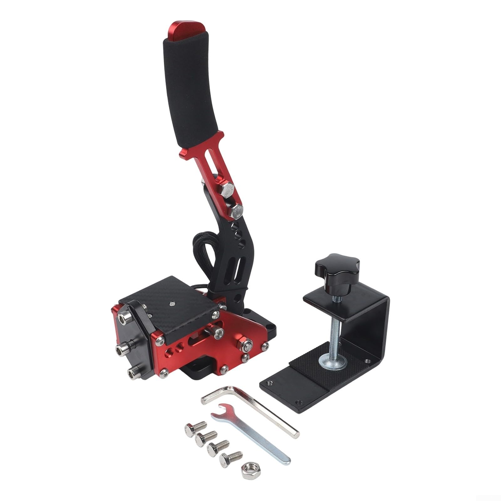Freno de mano de PC para juegos de carreras, simulador USB para freno de mano Drift para accesorios de volante de juegos de vapor (rojo)