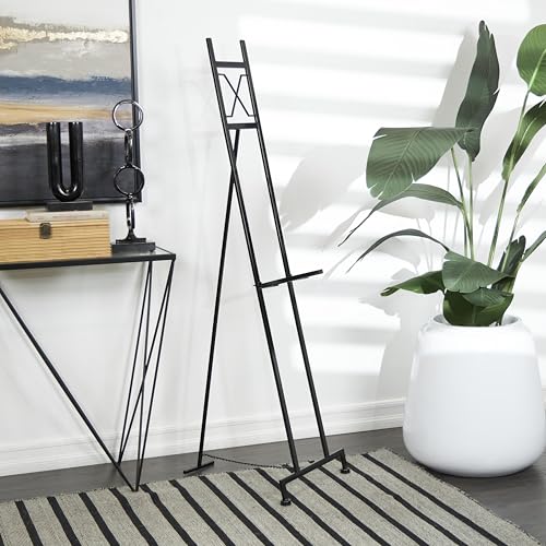 Deco 79 Metal Display Easel Tall Adjustable Floor 3 Tier Floor Standing Easel, Display Stand 16" x 19" x 57", Black - Thumbnail 5