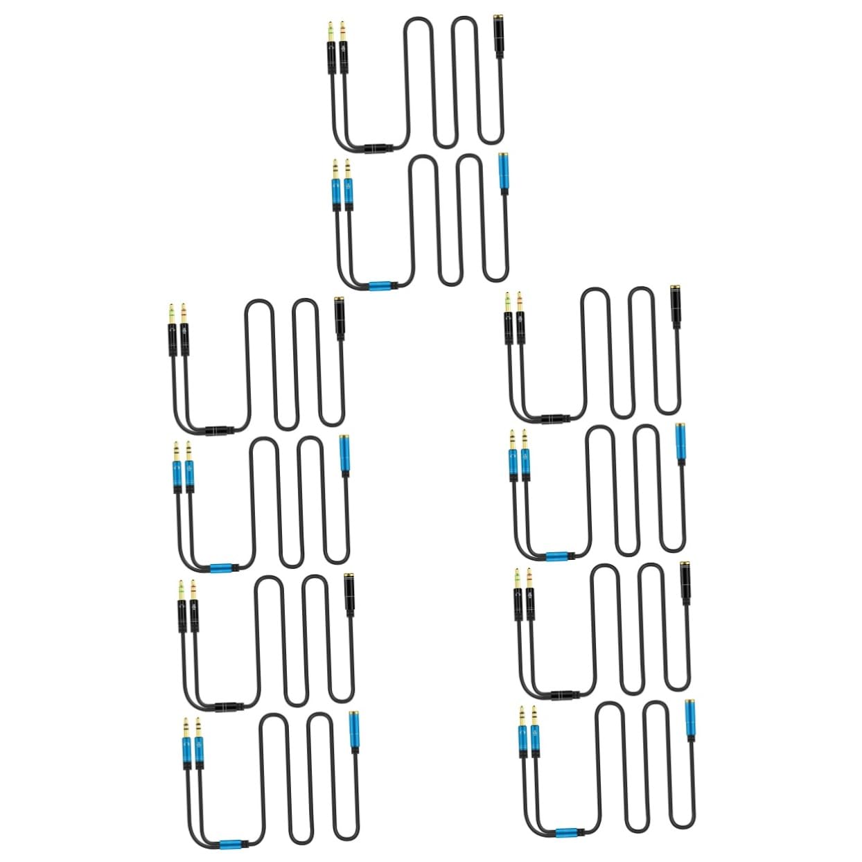 UKCOCO 10stücke Kopfhörer Splitter Kabel Audio Y-Adapter Für Computer Tragbar Langlebig Installieren Geeignet Für Musik Spiele Und Videoanrufe