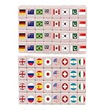 Juego de Mahjong,Juguete Interactivo De Mahjong - Fichas Y Bloques De Juego Con Patrón De Bandera | Para Jóvenes Adolescentes Familia Amigos Hombres Mujeres Niños Niñas Reuniones Informales Vacaciones