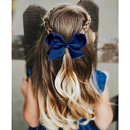 6 pinzas para el cabello para niñas con lazos miniatura 5