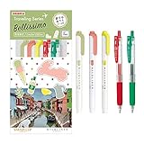 Sakura Clip : un stylo à bille qui écrit en douceur et en douceur. Utilise une encre pigmentée à base d'eau avec une excellente résistance à l'eau et des couleurs vives qui ne déteignent pas