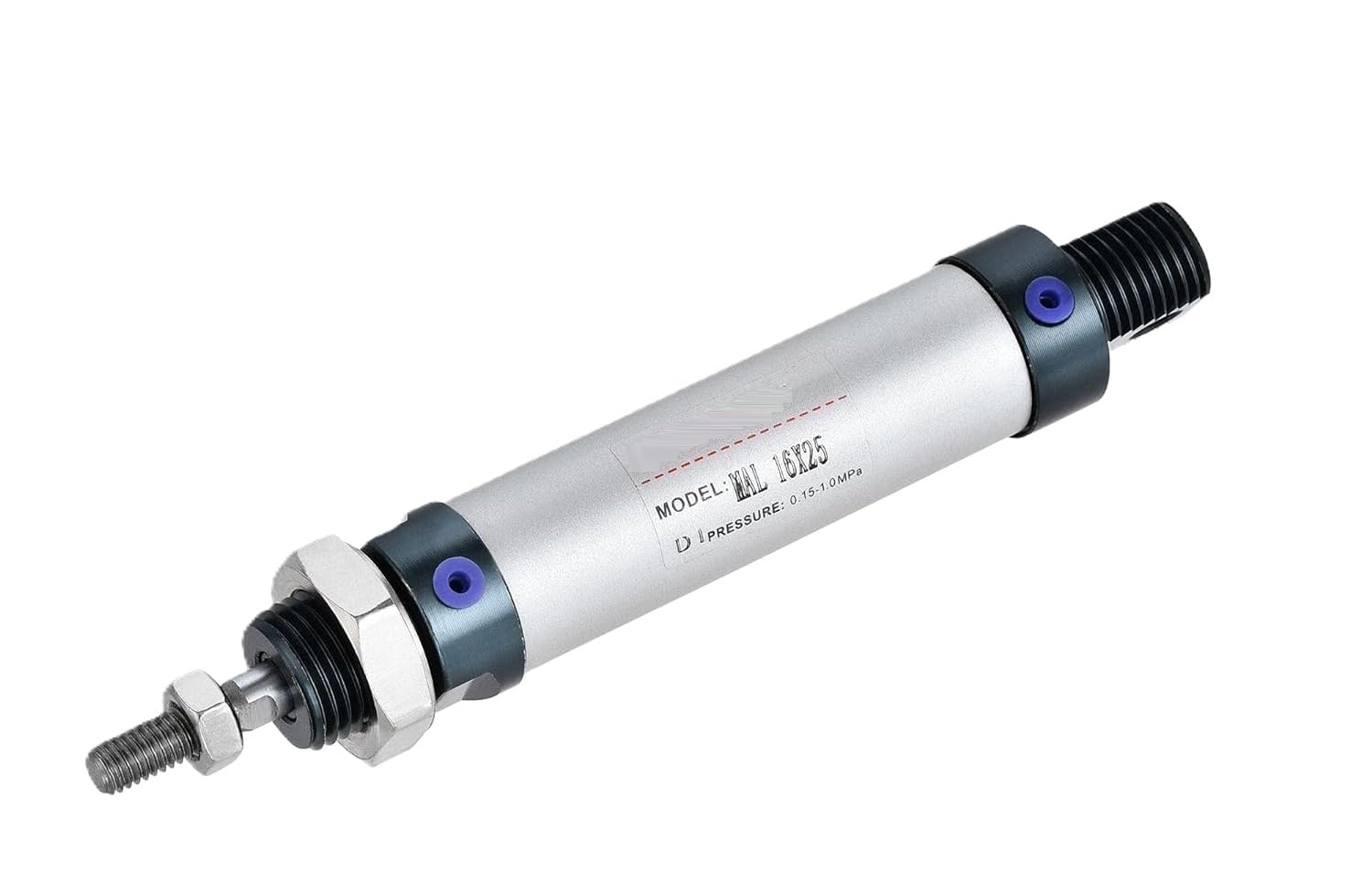Pneumatic Air Cylinder| Air Cylinder MAL 16-25 Double Action Single Rod| MAL Series Air Cylinder Non Magnetic Double Acting Silver-MAL 16mm Bore - 25 mm Stroke | Air Cylinder| SOLTAIREJACO-image-12