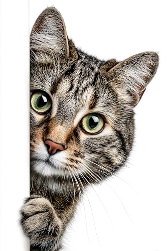 Image of Moohue Stamped Cross Stitch Kits for Adults Animal Cat 14CT Pre Printed Cross Stitch Kits for Beginners (Animal Cat)