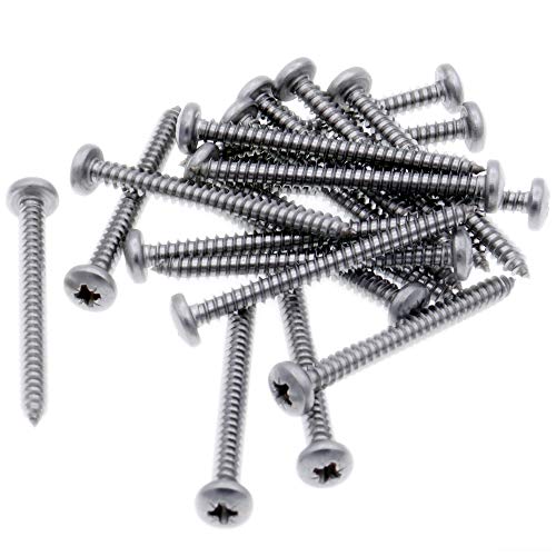 No.10 x 1.25 (4.8mm x 32mm) Pozi Pan Self-Tapping Screw - Stainless Steel (A2) (Pack of 20)