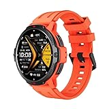XINDADA 2026 New C31 GPS Smart Watch 3ATM Waterproof 120+ Sports Modes Fitness Sleep Heart Rate Stress Detection BT Call Smartwatch (Orange)