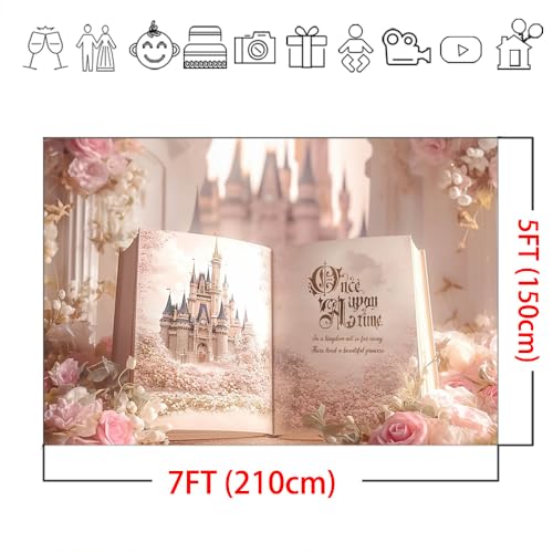Mocsicka Once Upon Time Fondo de cuento de hadas 7x5ft miniatura 6
