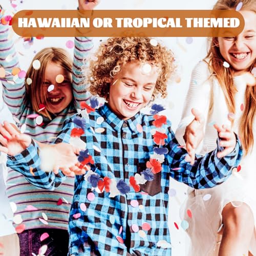 Abaodam 72pcs Hibiscus Garland Hawaiian Lei Cloth Hawaiian Leis for Adults Seaside Resort Hawaii Red White Blue - Image 2
