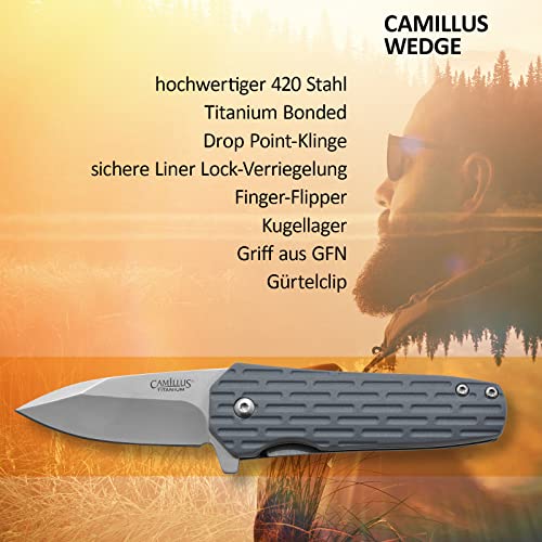 Camillus Wedge 5.75" Folding Knife, 2.25" Drop-Point Blade, Slate Blue (19399) #TOP5