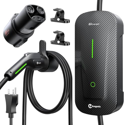 Ecogenix EV Charger Level 1&2 for Tesla (12A 110-240V) with 25 ft Cord