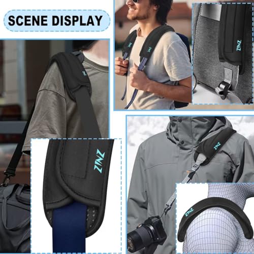 Image of ZINZ 2-Pack Universal Shoulder Pad with Ultra thick Cushion for Bag Luggage Bag Crossbody, Plus Long & Anti-Slip & Breathable,Drak Gray-2Pack