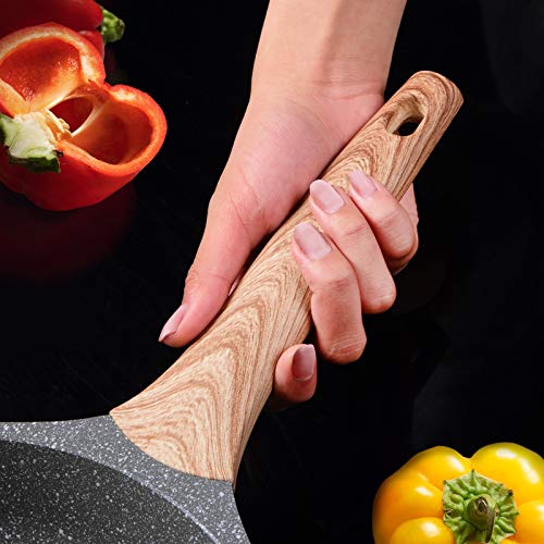 image for Caannasweis Nonstick Pan Marble Frying Pan Non Stick Skillet Omelette 