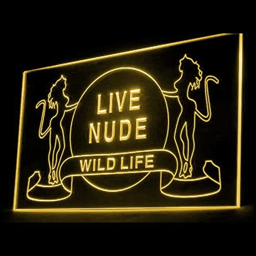 180008 Live Nude Wild Life Sexy Girls Sexual Song Glamour Hip LED Light Sign