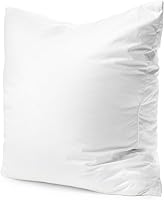 Vista 9 de Continental Bedding Rellenos de almohada – 18 x 18 pulgadas, plumón de ganso blanco, sin plumas, almohadas decorativas suaves para sofá, cama, sofá