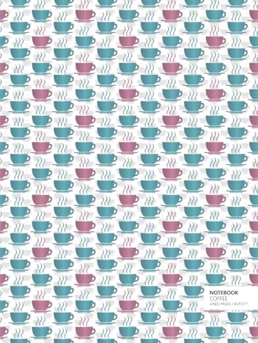 Coffee Notebook - Lined Pages - 8.25" x 11" - Hardback: (Focus Edition) Large Hard Cover 192 pages (8.25 x 11 inches / 20.96 x 27.94cm / Near A4)