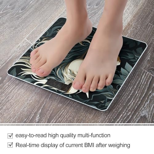 Balanza digital de baño con diseño de caballo y vidrio templado miniatura 5