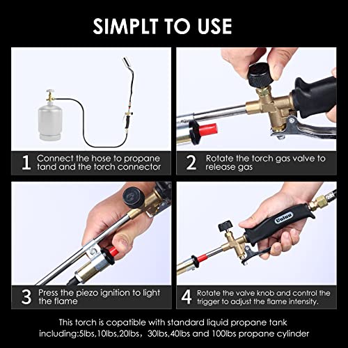 Propane Torch Weed Burner Weed Torch with Turbo Trigger Push Button