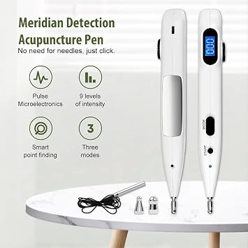 Portable Laser Acupuncture Pen With Digital Display Electro Acupuncture Point Muscle Stimulator Device Gifts for Parents [Energy Class A]