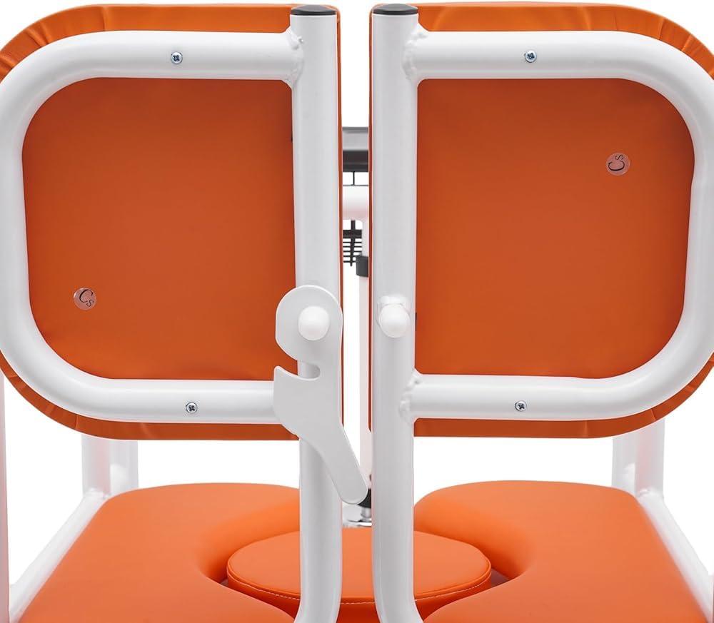 Sedia idraulica per il trasferimento del paziente con cuscino rimovibile e vasino per assistenza domiciliare per anziani e disabili