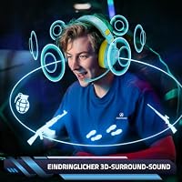 Awinnasey PH3 Kabelloses Gaming Headset für PS5, PS4, PC – Ansicht 2