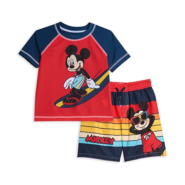 Disney Mickey Mouse Raglan Badehose, 2-teiliges Set