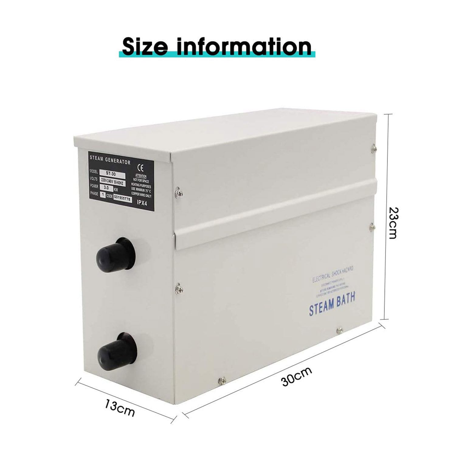 Generatore di Vapore per Bagno Turco 35-55 ℃ Generatore di Vapore per Bagno Turco per Sauna per Bagno Turco Doccia Turca a casa 220V,4.5KW