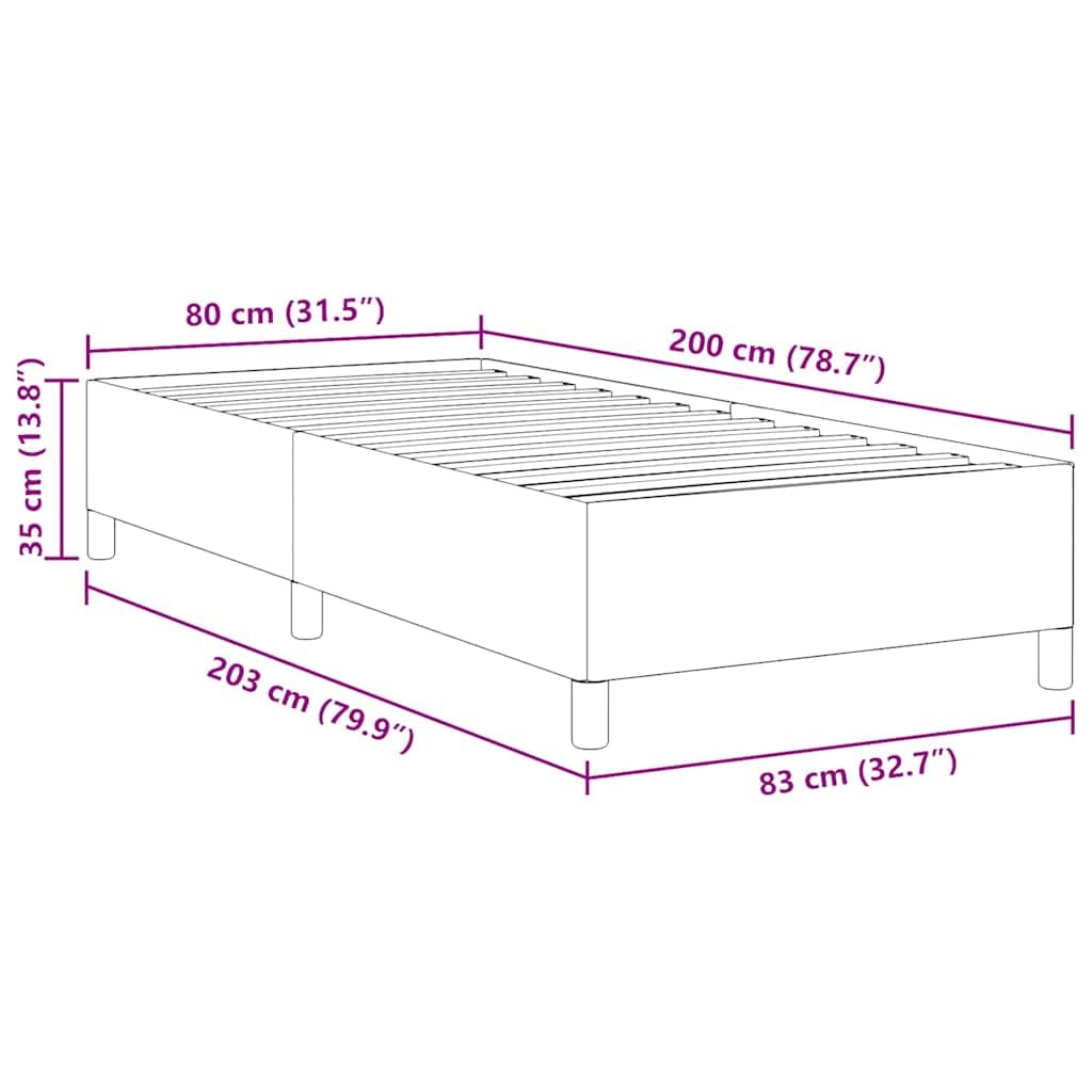 Cama somier Base lecho canapé tapizado en Pana Verde grisáceo, 80 x 200 cm, Estructura de Pino, somier de Lamas, Dormitorio Adulto e invitado, Soporte Firme y Montaje Sencillo