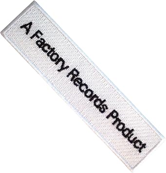 Joy Division Factory Records Woven Iron On Patch One Size White/Black