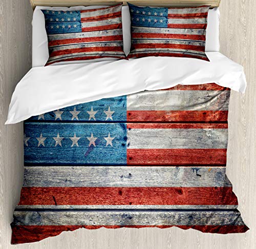 Ambesonne(Ax\) USA |zcJo[Zbg 7ƗLO AeB[N ؐ Əj̃C[W QZbg Jo[2t JtHjALO zCgu[