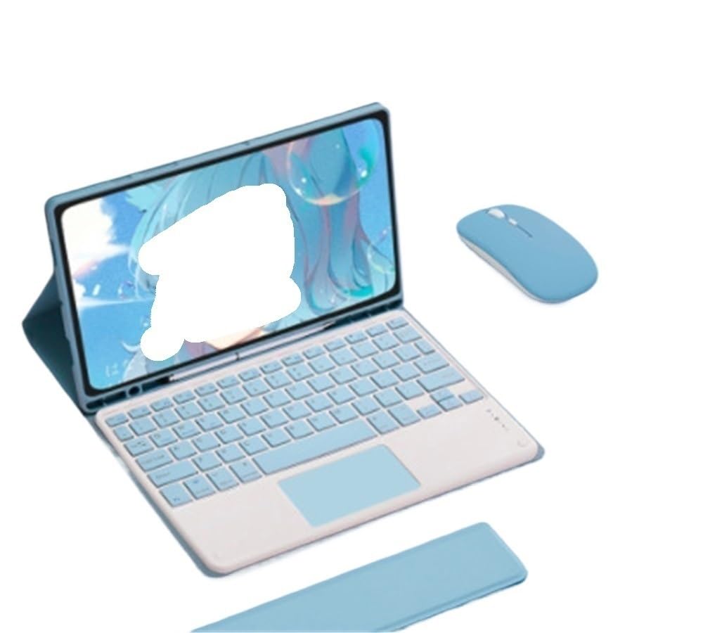 Teclado ratón funda Samsung Galaxy Tab A8 10.5 X200 X205 azul cielo 8