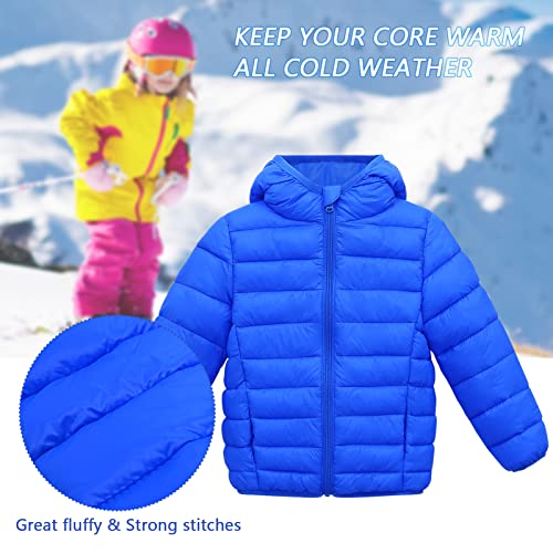 Image of Happy Cherry Kids Lightweight Puffer Jacket Packable Bubble Coat Down Cotton Coats Zip Up Hooded Outwear