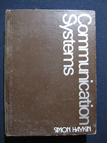 Communication Systems 0471029777 Book Cover