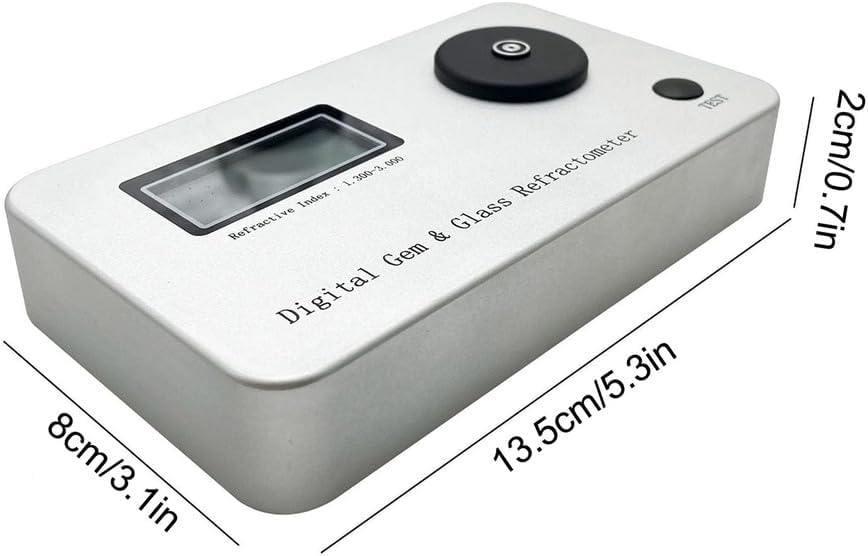 Professional Gemstone Refractometer, Portable Jewelry Tester Identification Tool 1.300-3.000 Refractive Index for Diamonds, Jade, and Jewelry