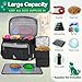 IGOLUMON Dog Travel Bag Large Pet Travel Bags Set for Supplies Weekend Travel Kit Tote Organizer Multi-Pockets Food Travel Bag with 2 Extra Large Food Containers, 2 Dog Bowls, 1 Feeding Mat