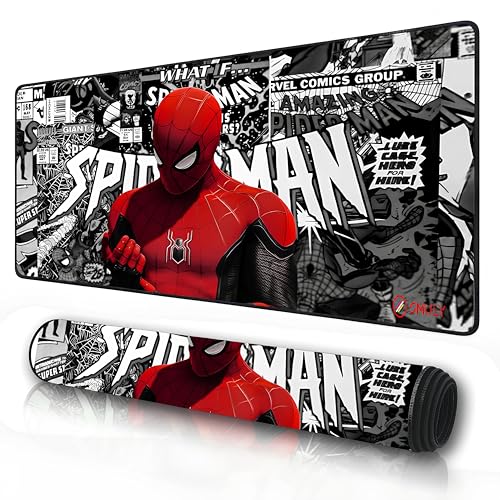 Image of Extended Gaming Mouse Pad 58.5 x 28 cm Web Hero Print - Big Desk Mat with Smooth Tracking, Rubber Grip Base & Easy-Clean Surface