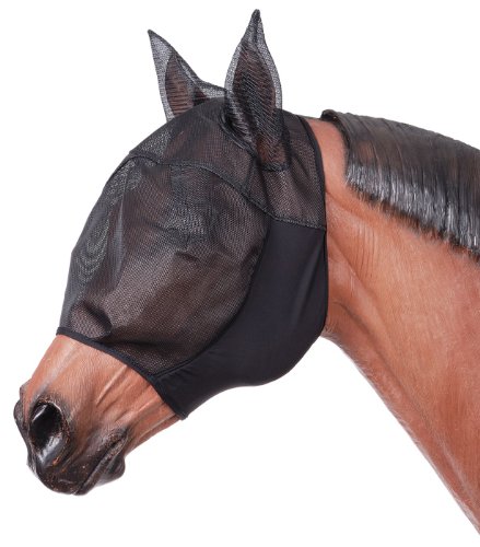 Tough 1 Lycra Fly Mask with Ears, Black, Small/Medium