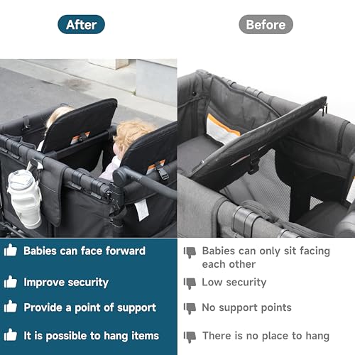 image for Viotiin Forward-Facing Bus-Style Seating Upgrade Stroller Wagon Suppor