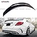 WheelX Rear Spoiler Compatible with Mercedes Benz W205 C-Class 2015-2021, Duckbill Fits for C63 C160 C180 C200 C250 C300 C400 C450 Sedan, Trunk Tail Deck Lid Wing Lip (Forged Carbon Fiber Pattern)