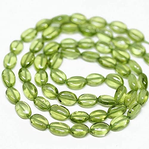 Péridot d'Arizona perles ovales lisses haut de gamme LKBEADS