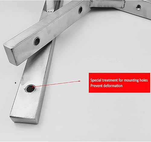 Miniatura 5 de Soportes triangulares de acero inoxidable para encimera de mármol grueso, 2 estilos, juego de 2 estantes resistentes para mesa de banco de oficina,